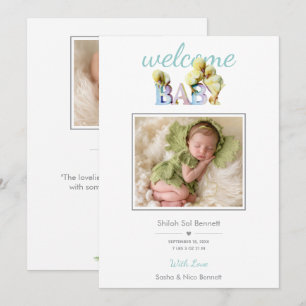 Little Peep & Co. Welkom Baby Kaart