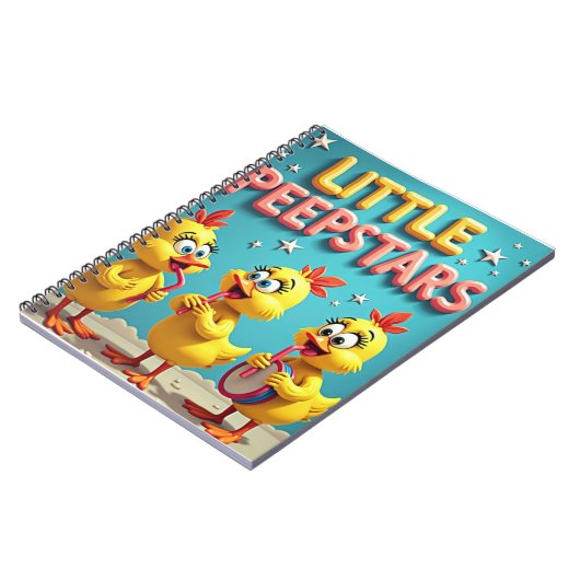 Little Peepstars - Retro Easter Band Vibes Notitieboek (Linkerzijde)