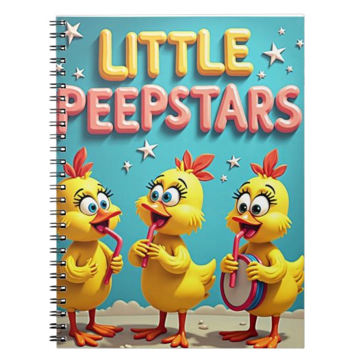 Little Peepstars - Retro Easter Band Vibes Notitieboek (Voorkant)
