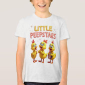 Little Peepstars - Retro Easter Band Vibes Tri-Blend Shirt (Voorkant)