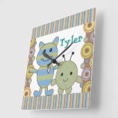 Little Peking Monsters Baby Wall klok (Hoek)