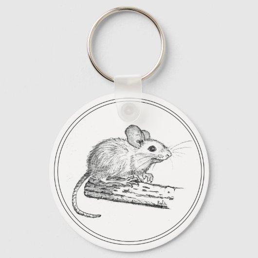 Little Pencil Mouse Sleutelhanger (Achterkant)