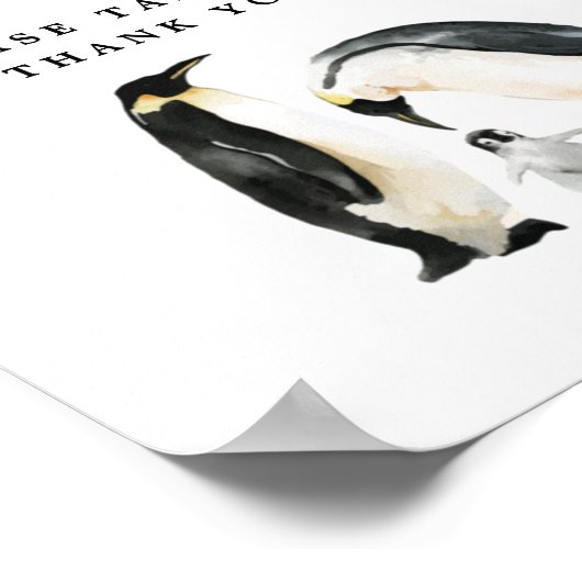 Little Penguin | Baby shower Favors Poster (Hoek)