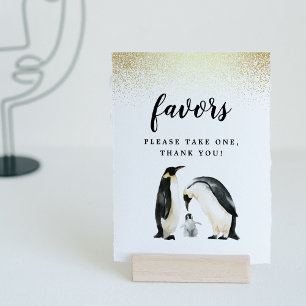 Little Penguin   Baby shower Favors Poster