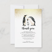 Little Penguin | Baby shower Hartelijk dank Bedankkaart (Voorkant)