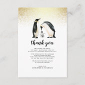 Little Penguin | Baby shower Hartelijk dank Bedankkaart (Voorkant)