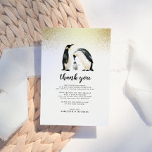 Little Penguin | Baby shower Hartelijk dank