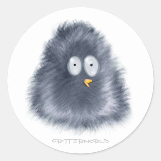 Little Penguin Critter Ronde Sticker (Voorkant)