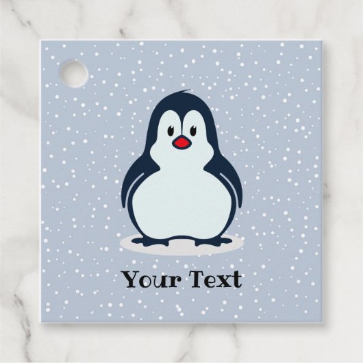 Little Penguin Design Favor Tag Bedankjes Labels (Voorkant)