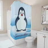 Little Penguin Design Shower Curtain Douchegordijn (In situ)