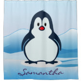 Little Penguin Design Shower Curtain Douchegordijn (Voorkant)