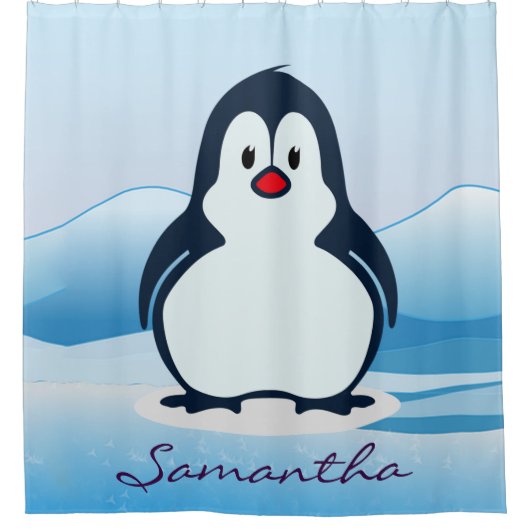 Little Penguin Design Shower Curtain Douchegordijn (Voorkant)