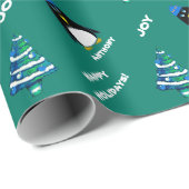 Little Penguin | Eigen naam kerstcadeautje Cadeaupapier (Rol Hoek)