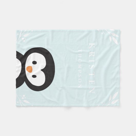 Little Penguin Fleece Blanket (Voorkant (Horizontaal))