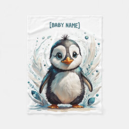 Little Penguin gepersonaliseerd Fleece Deken
