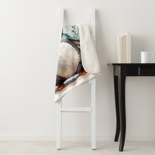 Little Penguin gepersonaliseerd Sherpa Deken (In situ)