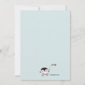 Little Penguin Photo Holiday Card Feestdagenkaart (Achterkant)