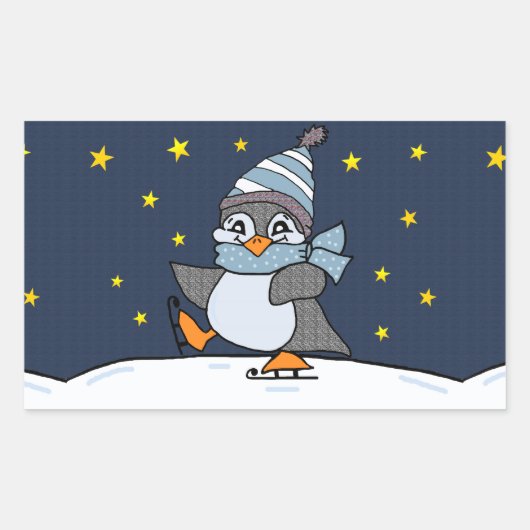 Little Penguin Rechthoekige Sticker (Voorkant)