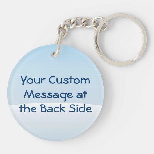 Little Penguin Sitting with Snowball Sleutelhanger (Achterkant)