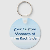 Little Penguin Sitting with Snowball Sleutelhanger (Achterkant)