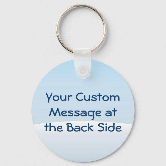 Little Penguin Sitting with Snowball Sleutelhanger (Achterkant)