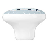 Little Penguin Snowy Design Ceramic Knob. Keramische Knop (Zijkant)