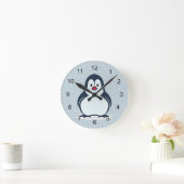 Little Penguin Snowy Design Clock Ronde Klok (Huis)