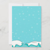 Little Penguins Schaatsers Uitnodiging (Achterkant)