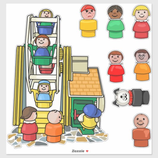 Little People Ferris Wheel Fun Sticker (Vel)