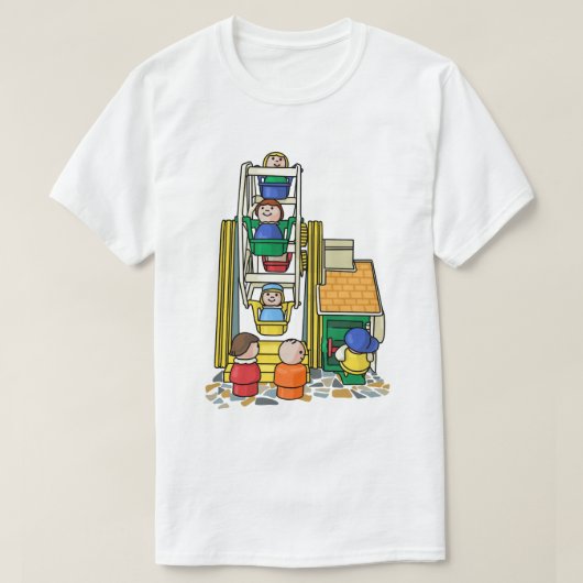 Little People Ferris Wheel Fun T-shirt (Design voorkant)