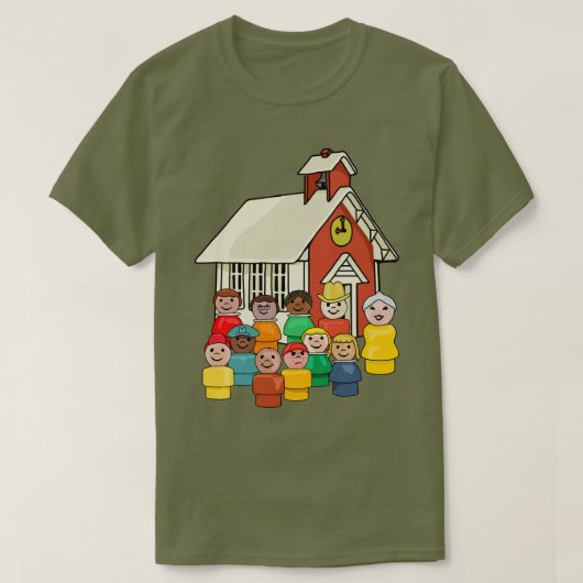  Little People School Foto T-shirt (Design voorkant)