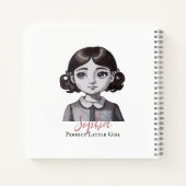 Little Perfect Girl van de vorige eeuw waterverf Notitieboek (Achterkant)