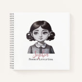 Little Perfect Girl van de vorige eeuw waterverf Notitieboek (Voorkant)