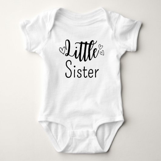 Little Personated Black Text Custom Unisex Romper (Voorkant)