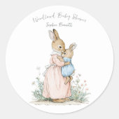 Little Peter Rabbit and Mom Ronde Sticker (Voorkant)