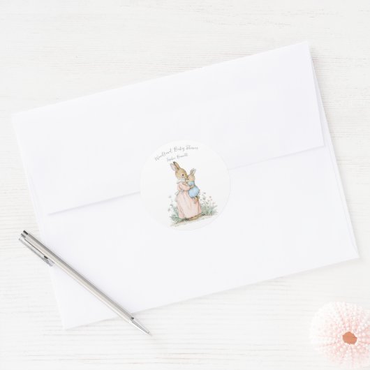 Little Peter Rabbit and Mom Ronde Sticker (Envelop)