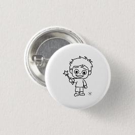 Little Phiri und Zauberstab Ronde Button 3,2 Cm