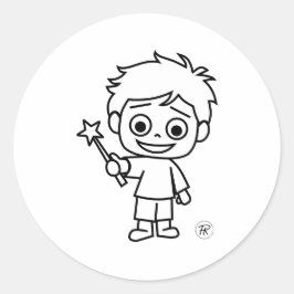 Little Phiri und Zauberstab Ronde Sticker