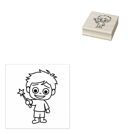 Little Phiri und Zauberstab Rubberstempel (Gestempeld)