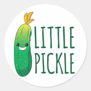 Little Pickle Cute Green Pickle die zonnebril draa Ronde Sticker
