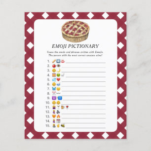 Little Pie baby shower Emoji pictionary spel