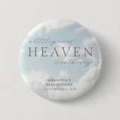 Little Piece of Heaven Baby shower Custom Button (Voorkant)