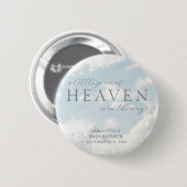 Little Piece of Heaven Baby shower Custom Button (Voorkant /achterkant)
