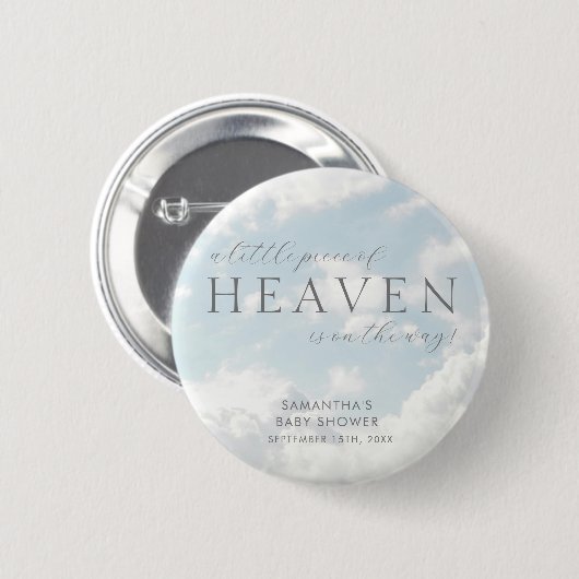 Little Piece of Heaven Baby shower Custom Button (Voorkant /achterkant)