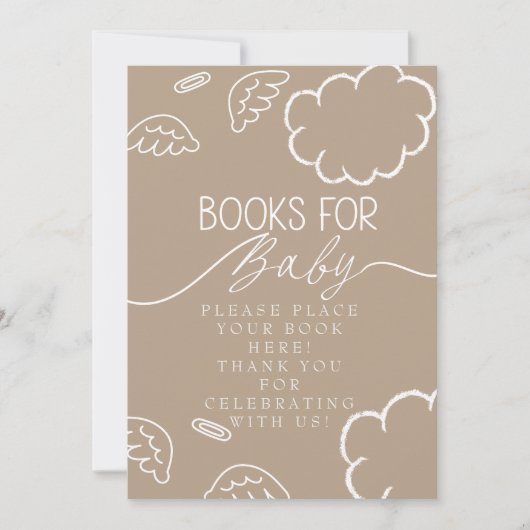 Little Piece of Heaven beige Books for Baby Sign Kaart (Voorkant)