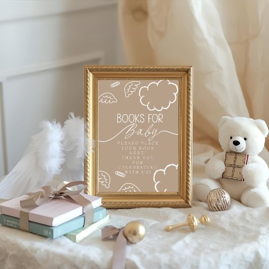 Little Piece of Heaven beige Books for Baby Sign Kaart