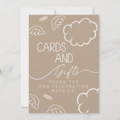 Little Piece of Heaven beige Cards & Gifts Sign  Kaart (Voorkant)