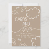 Little Piece of Heaven beige Cards & Gifts Sign  Kaart (Achterkant)