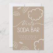 Little Piece of Heaven Beige Dirty Soda Bar Sign Kaart (Voorkant)