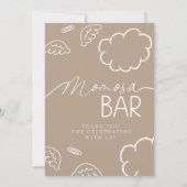 Little Piece of Heaven Beige Momosa Bar Sign Kaart (Achterkant)